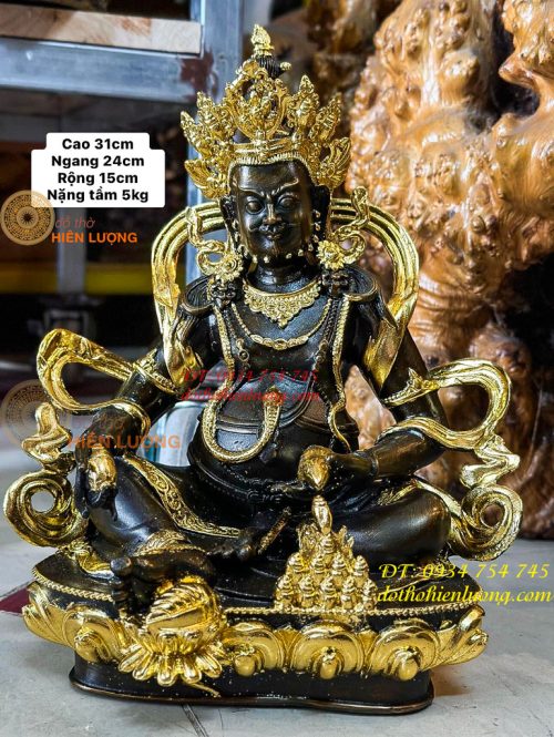 Tượng Phật Hoàng Thần Tài Bằng Đồng Cao 31cm Mật Tông