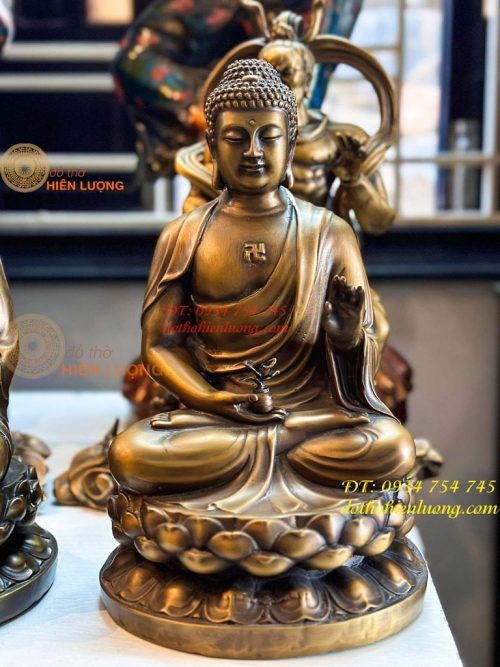 Bộ 7 Tượng Phật Dược Sư Bằng Đồng Cao 25cm