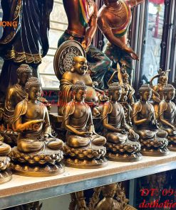 Bộ 7 Tượng Phật Dược Sư Bằng Đồng Cao 25cm