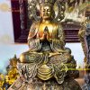 Tượng Đại Nhật Như Lai Hào Quang Bằng Đồng Hun Cao 45cm