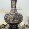 Đôi Lọ Củ Tỏi Bằng Đồng Đỏ Khảm Ngũ Sắc