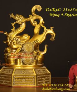 Bộ Tượng Long Lân Quy Phụng Bằng Đồng