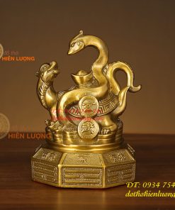 Bộ Tượng Long Lân Quy Phụng Bằng Đồng