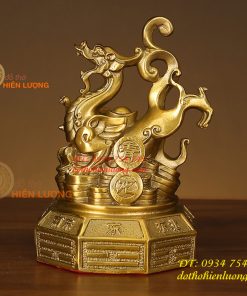 Bộ Tượng Long Lân Quy Phụng Bằng Đồng