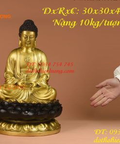 Tượng Phật Adida Bằng Đồng Cao 45cm