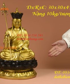 Tượng Địa Tạng Bồ Tát Bằng Đồng Cao 45cm