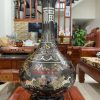 Đôi Lọ Củ Tỏi Bằng Đồng Đỏ Khảm Ngũ Sắc