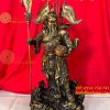 Tượng Quan Công Cầm Vàng Ngũ Cờ Bằng Đồng Cao 45cm