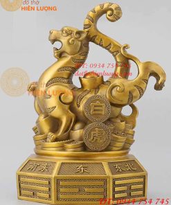 Bộ Tượng Long Lân Quy Phụng Bằng Đồng