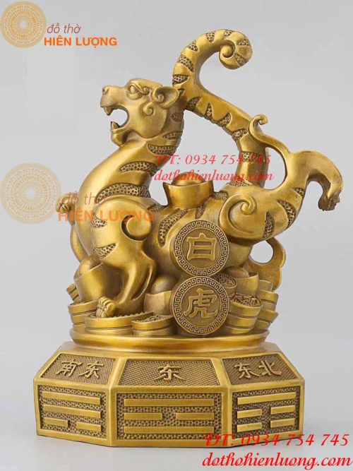 Bộ Tượng Long Lân Quy Phụng Bằng Đồng