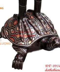 Đôi Hạc Bằng Đồng Đỏ Khảm Tam Khí