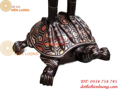 Đôi Hạc Bằng Đồng Đỏ Khảm Tam Khí