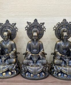 Bộ Tượng Tam Thanh Đạo Giáo Bằng Đồng Cao 38cm