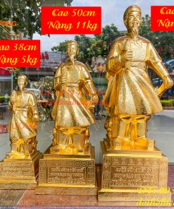 Tượng Trần Hưng Đạo Dát Vàng Bằng Đồng Đỏ