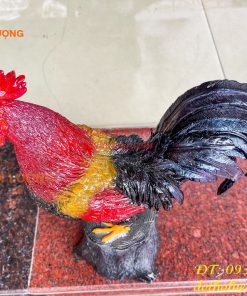 Tượng Gà Trống Cao 45cm Bằng Đồng Decor Trang Trí