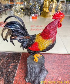 Tượng Gà Trống Cao 45cm Bằng Đồng Decor Trang Trí