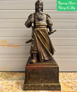 Tượng Trần Hưng Đạo Mặc Áo Mũ Giáp Bằng Đồng Hun