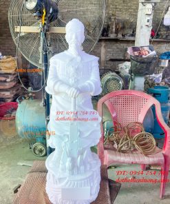 Tượng Hưng Đạo Vương Trần Quốc Tuấn Bằng Đồng Đỏ Dát Vàng 9999