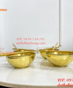 Bộ Bát Đũa Thìa Bằng Đồng Thờ Cúng