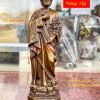 Tượng Chúa Giuse Cao 20cm Bằng Đồng Hun Để Oto